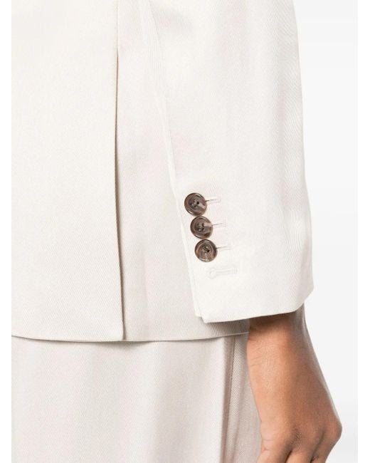 Blazer con solapas de muesca Theory de color Natural