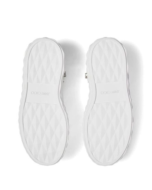 Zapatillas Diamond Maxi con detalles de cristal Jimmy Choo de color White