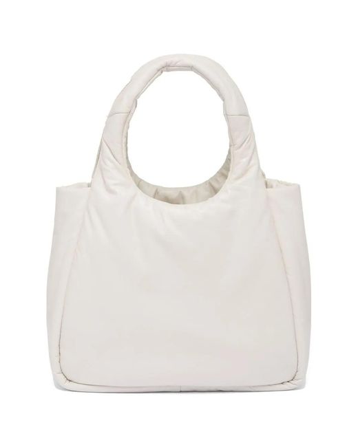 Prada White Medium Soft Tote Bag