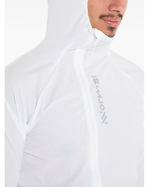 NNormal White Hooded Trail Wind Jacket for men