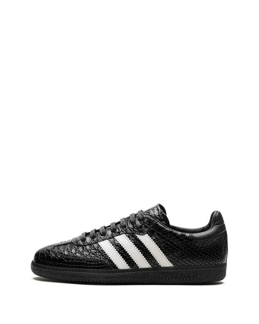 Adidas Black Crocodile-Effect Leather Sneakers