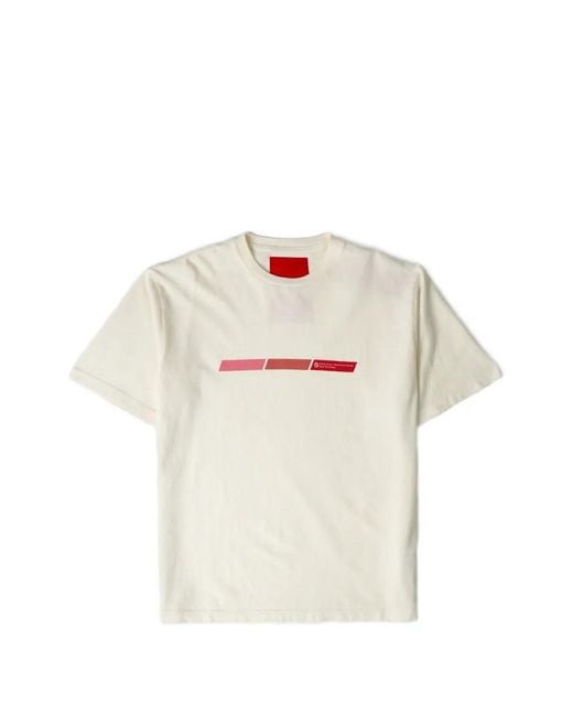 District Vision White Graphic Print T-Shirt for men