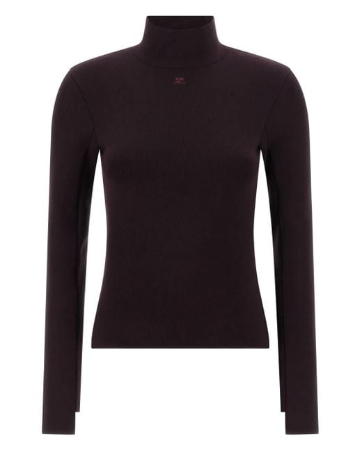 Courreges Mock-neck Sweater Blue