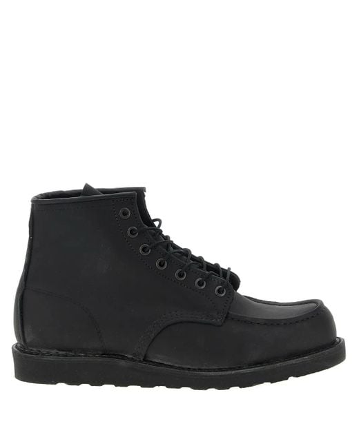 Red Wing Black Classic Moc Lace-Up Ankle Boots for men