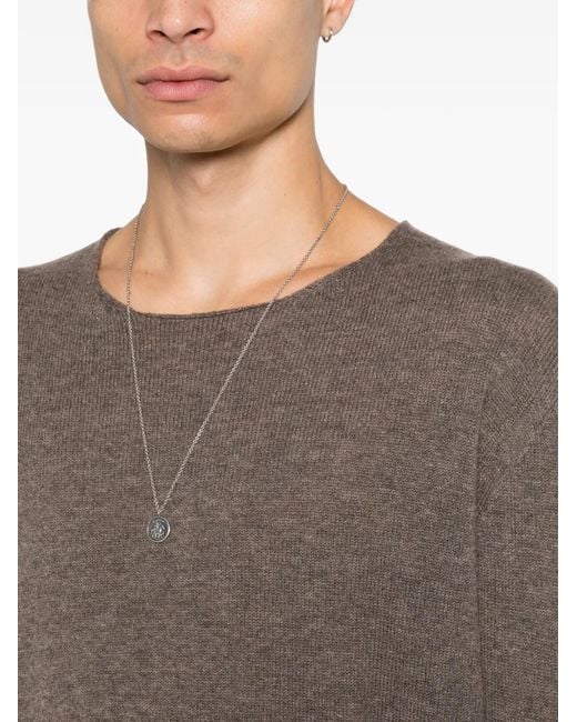 Second/Layer Brown Weezur Raw-Edge Sweater for men