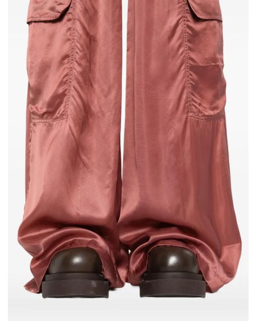 Pantalones cargo con cordones Rick Owens de color Red