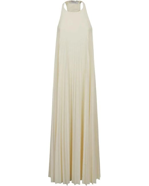 Sportmax White Cream Halterneck Verdier Dress
