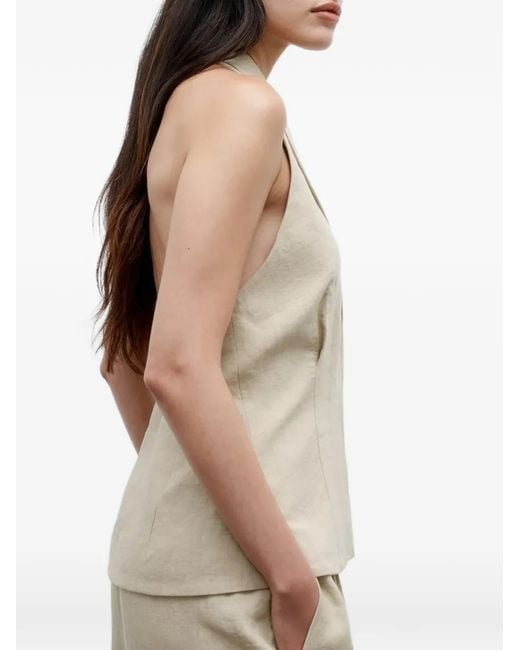 Twp White Kaitlyn Halterneck Backless Vest