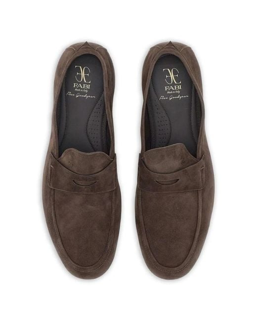 Fabi Brown Penny-Strap Loafers for men