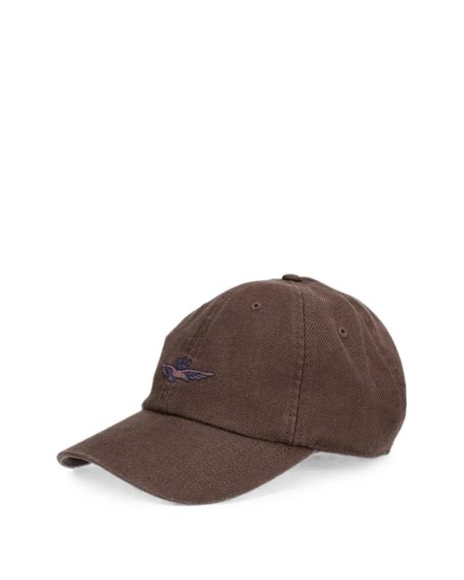 Aeronautica Militare Brown Logo-Embroidered Baseball Cap for men