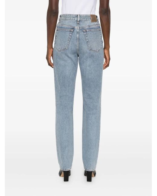 Vaqueros Slim De Talle Alto Totême de color Blue