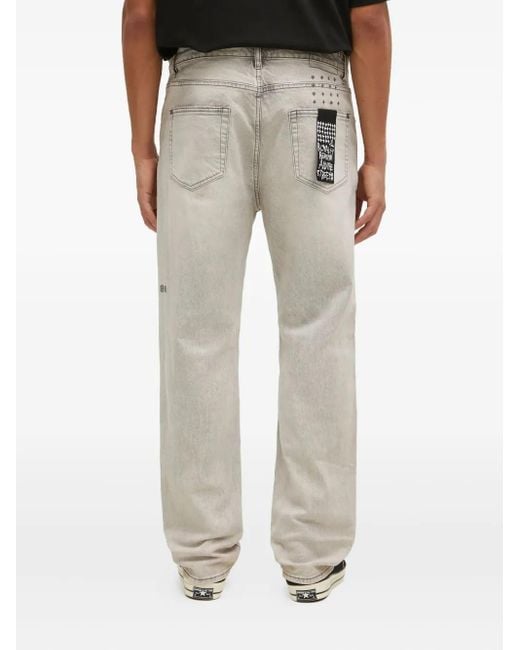Ksubi Natural Embroidered-Patch Jeans for men