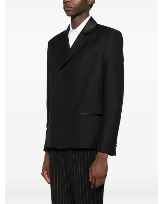 Notrainproof Black Notched-Lapel Blazer for men