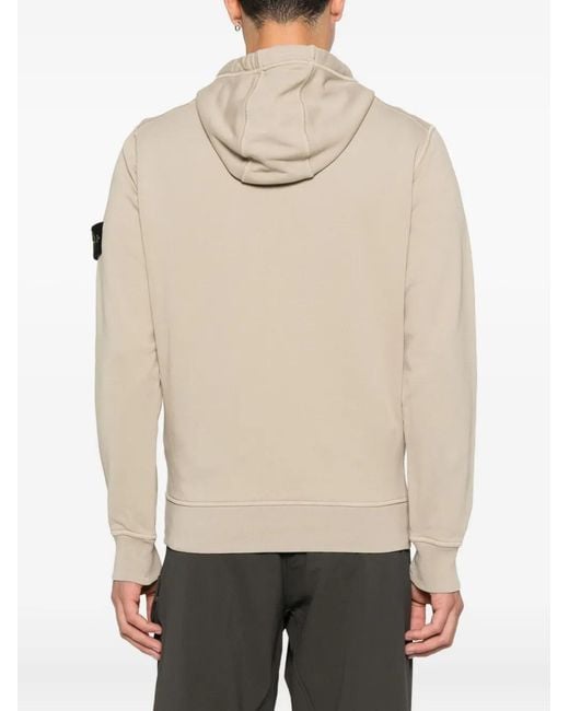 Sudadera con capucha y motivo Compass Stone Island de hombre de color Natural