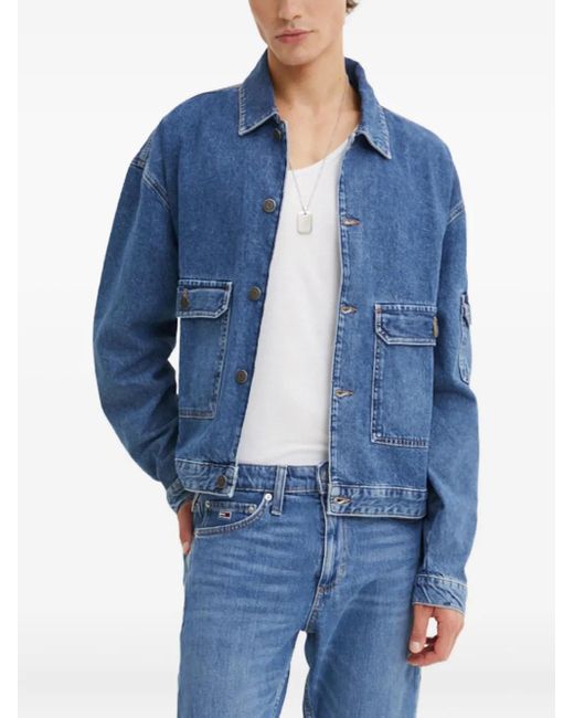Desigual Blue Cotton Denim Jacket for men
