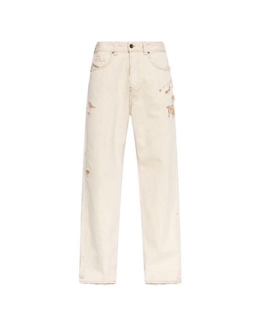 DIESEL White 2001 D-Macro Distressed Jeans for men