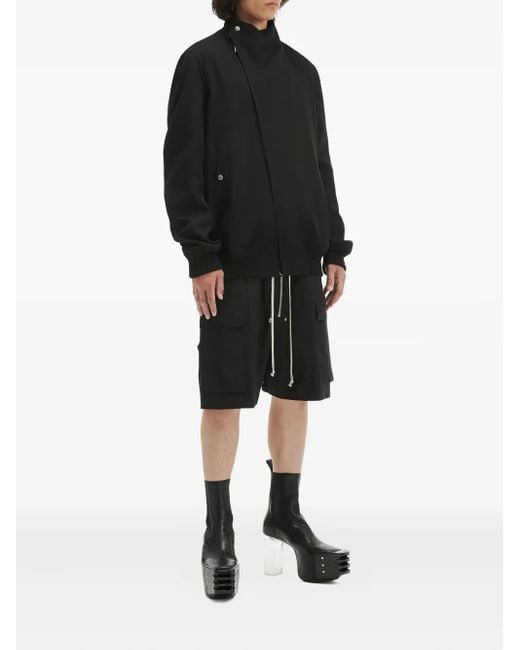 Rick Owens Black Wool Zip Jacket for men