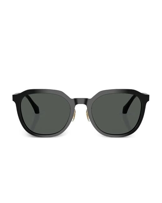 Versace Black Round-Frame Sunglasses