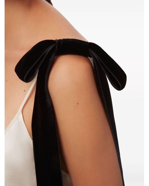 Robe longue à détails de nœuds Nina Ricci en coloris White