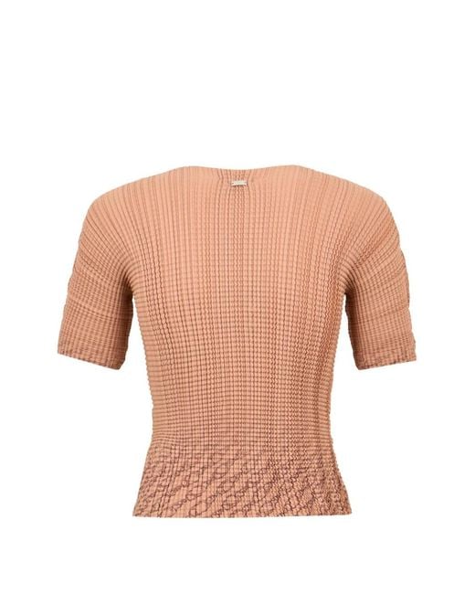 Herno White Textured Fitted Top