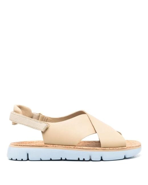Camper Natural Oruga Crossover-Strap Sandals