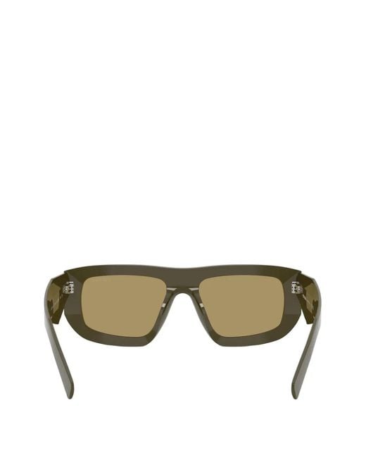Prada Green Lunettes De Soleil À Monture Géométrique