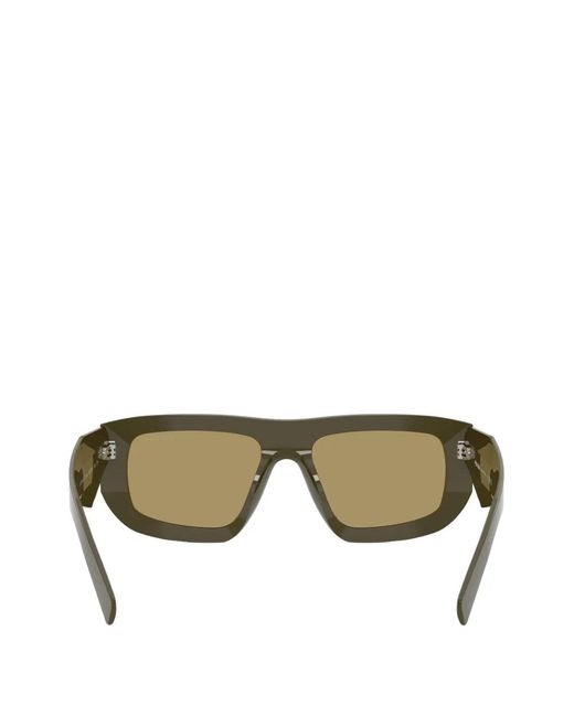 Prada Green Lunettes De Soleil À Monture Géométrique