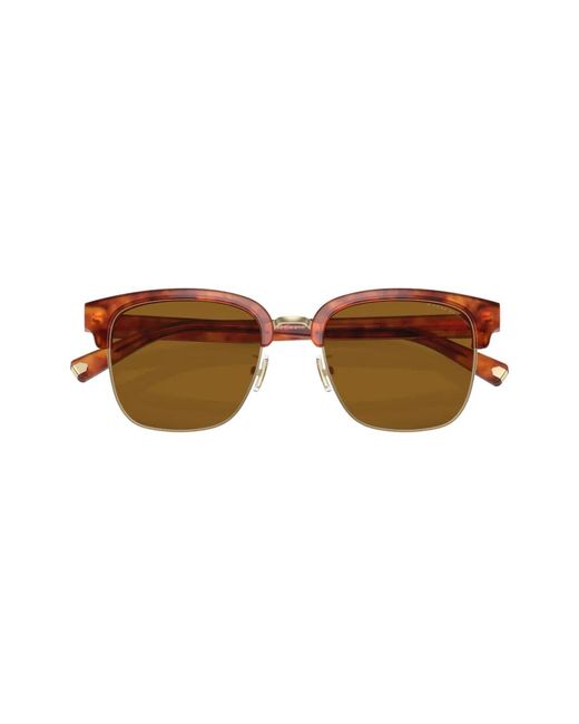 COACH Brown Workmark Retro Logo-Print Sunglasses for men