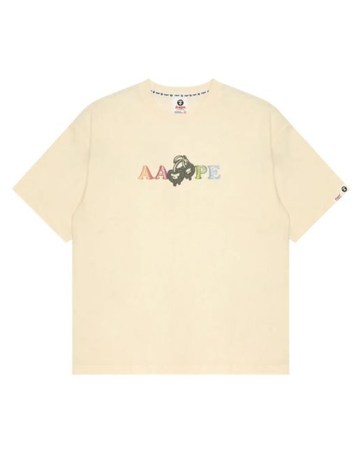 Aape By A Bathing Ape Natural Cherry-Print T-Shirt