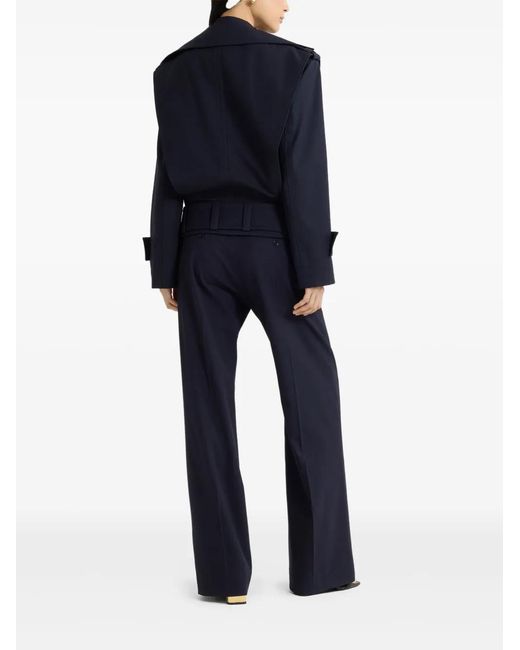 Patou Blue Belted Wool Jacket