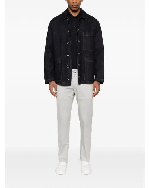Jacob Cohen White Logo-Patch Trousers for men
