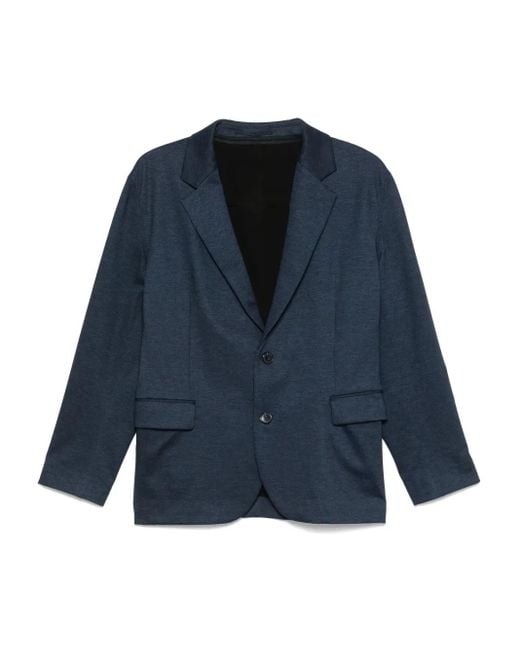 Boss Blue Single-Breasted Blazer for men