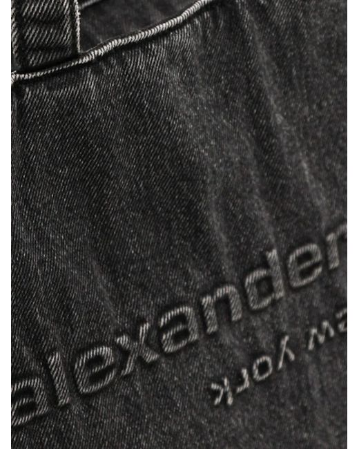 Alexander Wang Black Sac À Logo Embossé