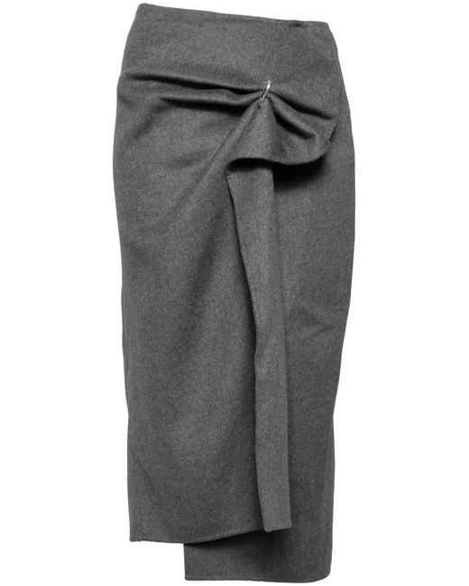 JNBY Gray Asymmetric Skirt