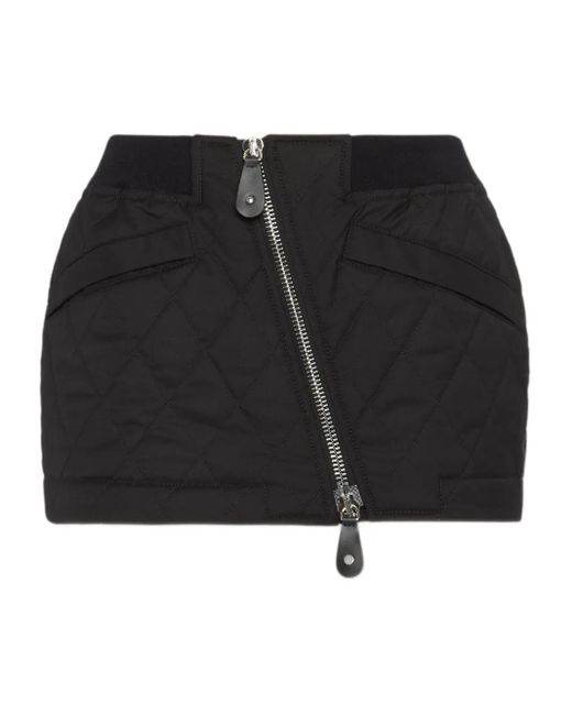 DSquared² Black Logo-Print Mini Skirt