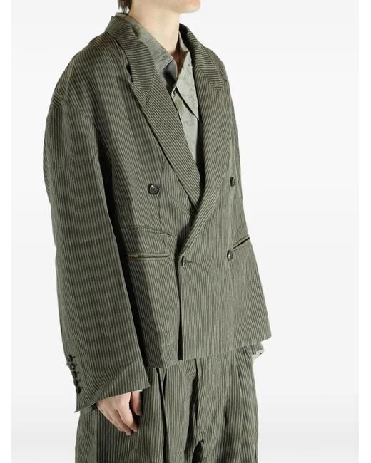 Ziggy Chen Gestreepte Blazer in het Green voor heren