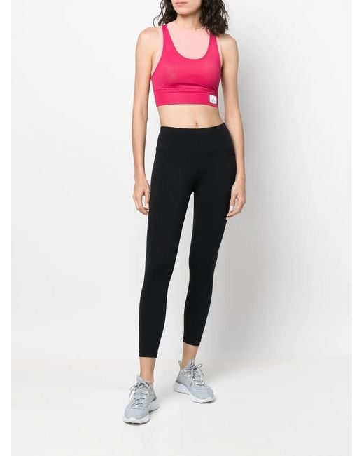 Nike Pink Logo-Patch Cropped Vest