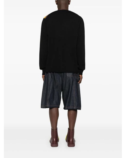 Comme des Garçons Trui Met Vlakken En Shirt-Detail in het Black voor heren