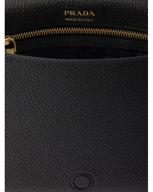 Prada レザーショルダーバッグ Black