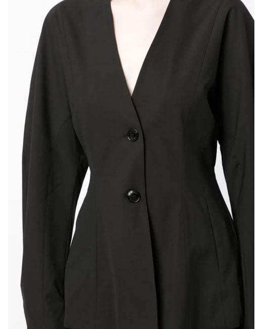 Ganni Black Lightweight Waisted Jacket