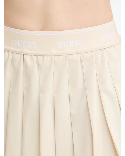 Guess Natural Pleated Mini Skirt