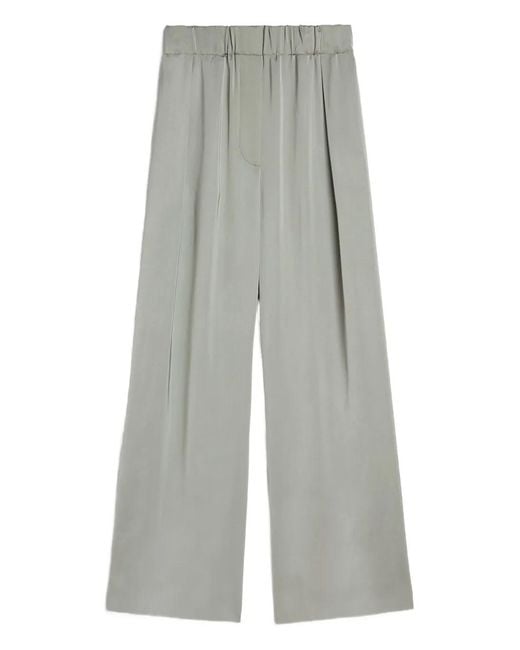 Jil Sander Gray Elasticated-Waist Trousers