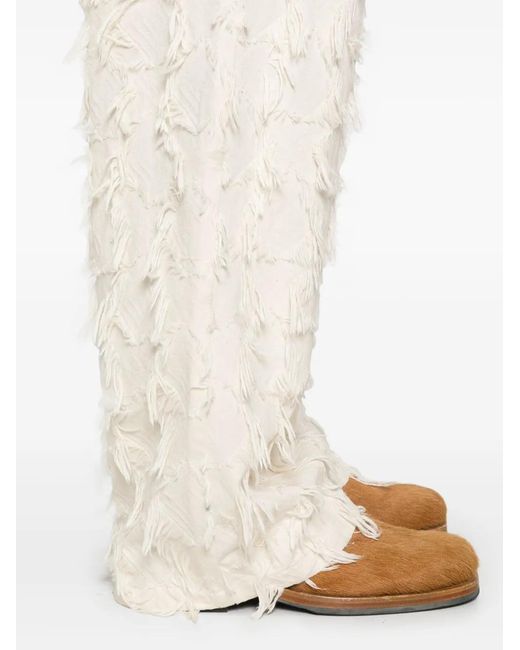 Séfr White Nikos Fringe-Detail Jeans for men