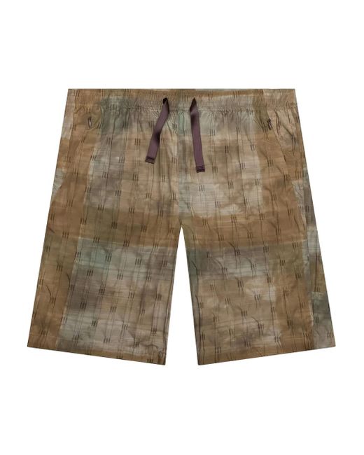 Needles Gray W.U. Printed Shorts for men