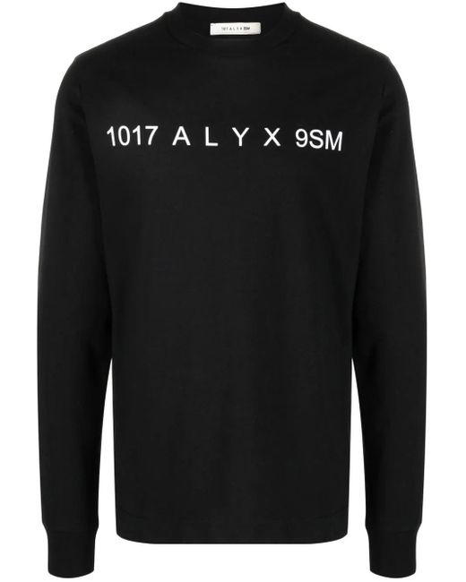 1017 ALYX 9SM Black Logo-Print Cotton T-Shirt