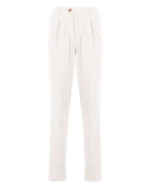 メンズ Brunello Cucinelli コーデュロイ パンツ White