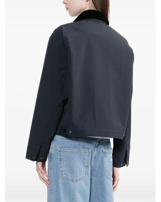 Carhartt Blue Velvet Collar Patch Jacket