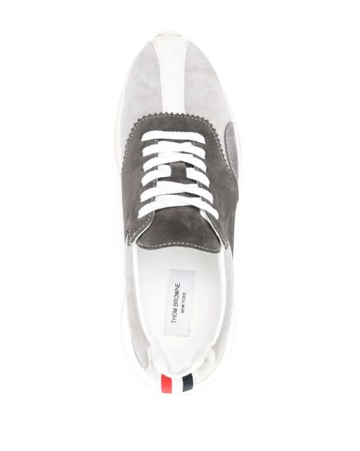 Thom Browne White Sprinter Suede Sneakers