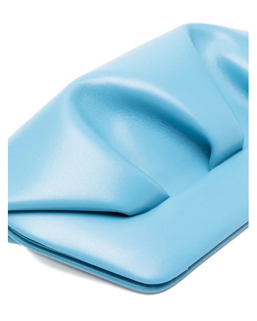 THEMOIRÈ Blue Bios Gathered Clutch Bag