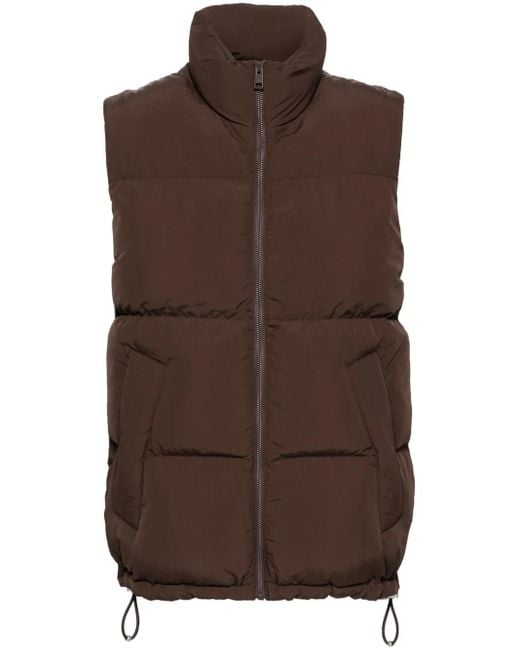 Sandro Brown Quilted Gilet for men